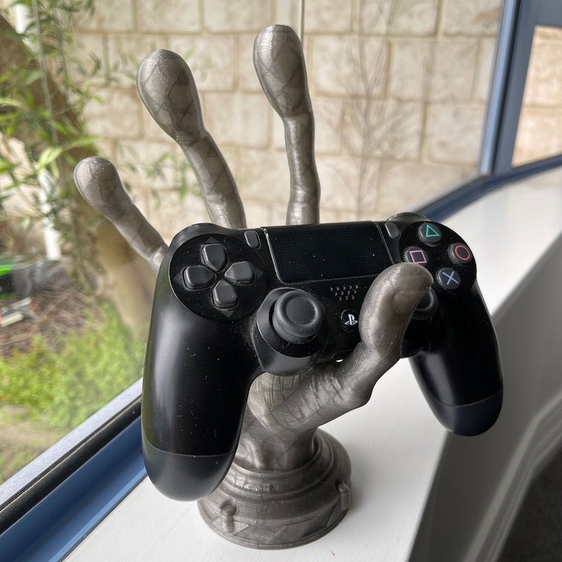 3D Printed 4 Finger Alien Hand Controller Holder Glow in the Dark