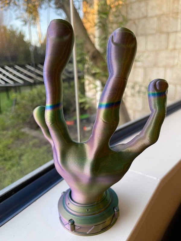 3D Printed 4 Finger Alien Hand Controller Holder tri colour silk