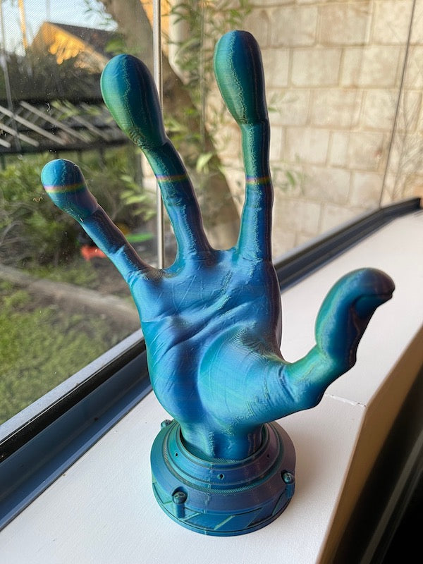 3D Printed 4 Finger Alien Hand Controller Holder tri colour silk