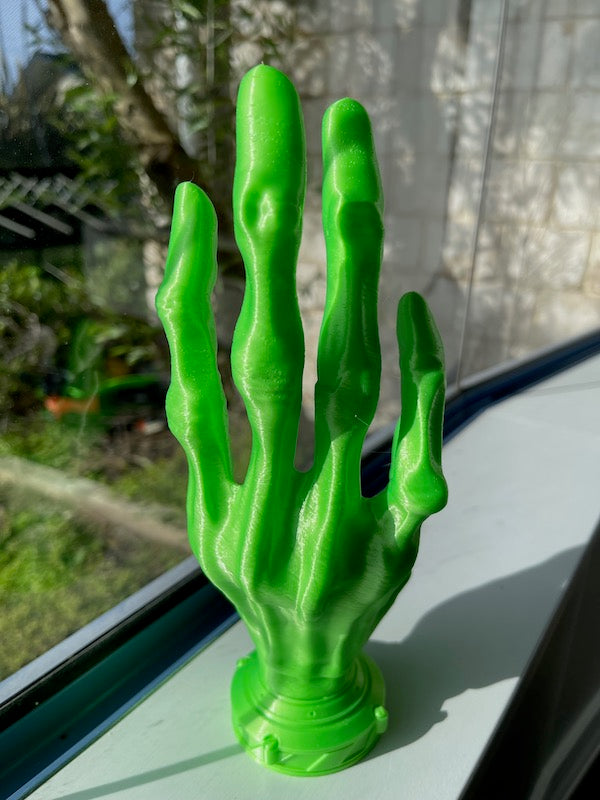 3D Printed 6 Finger Alien Hand Controller Holder Green