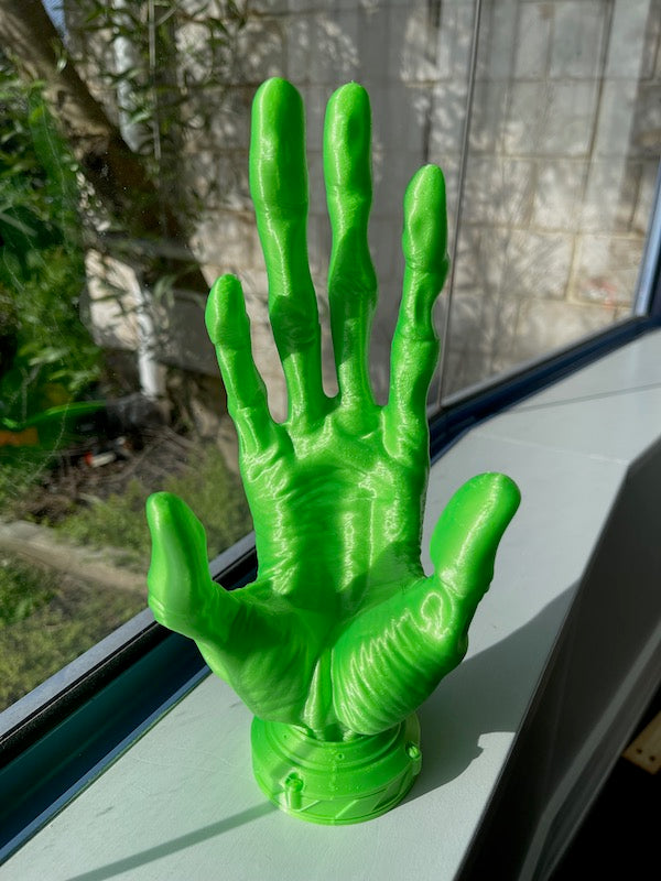 3D Printed 6 Finger Alien Hand Controller Holder Green