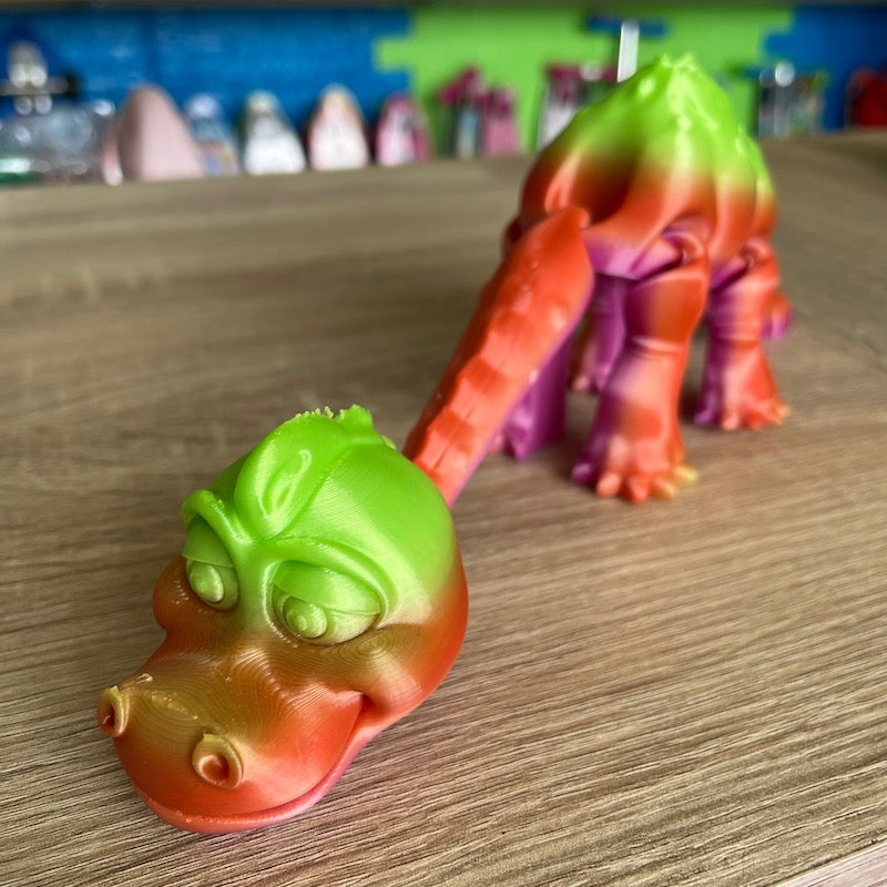 3D Printed Brachiosaurus Multicolour SILK