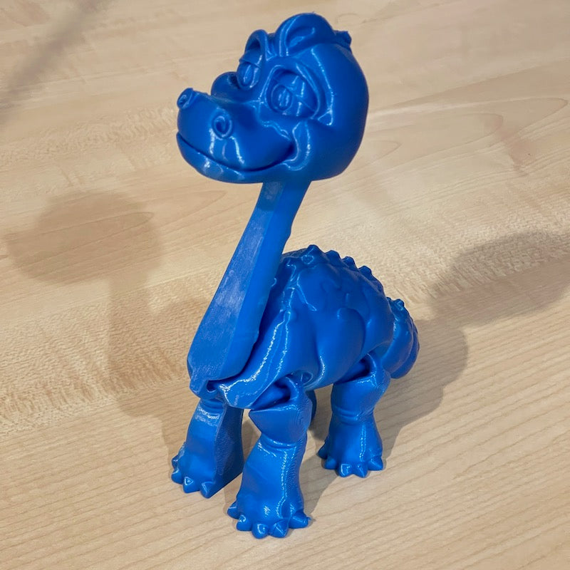 3D Printed Brachiosaurus SILK Blue