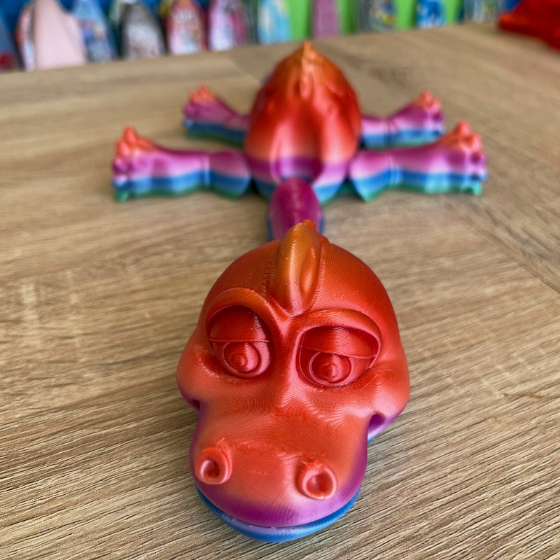3D Printed Brachiosaurus SILK Rainbow Large