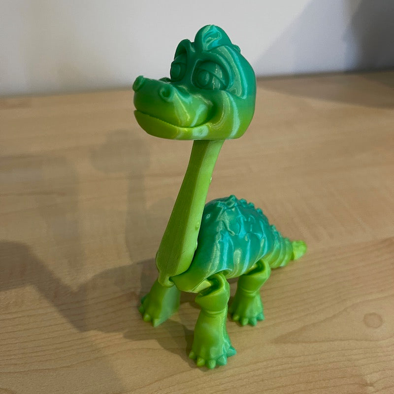 3D Printed Brachysaurus mini Green