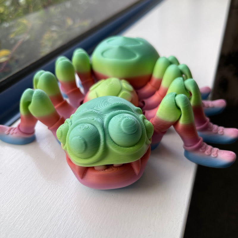 3D Printed Creepy Crawly Spider Rainbow