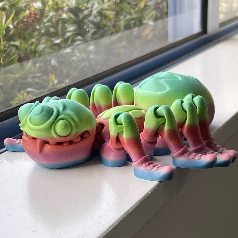3D Printed Creepy Crawly Spider Rainbow