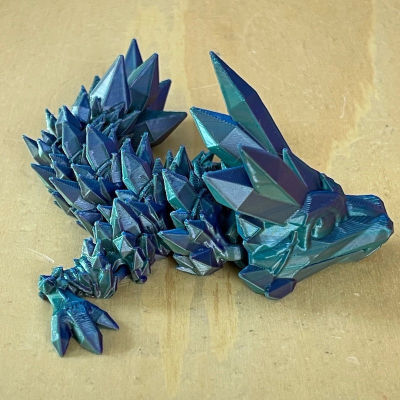 3D Printed Crystal Dragon Tadling.