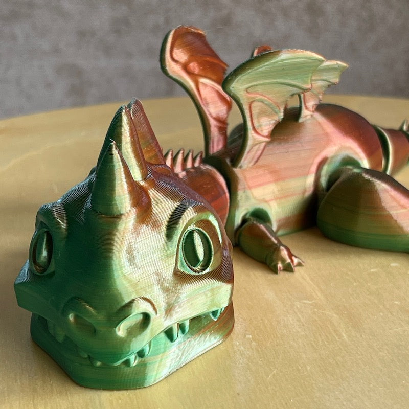 3D Printed Articulated Cute Dragon