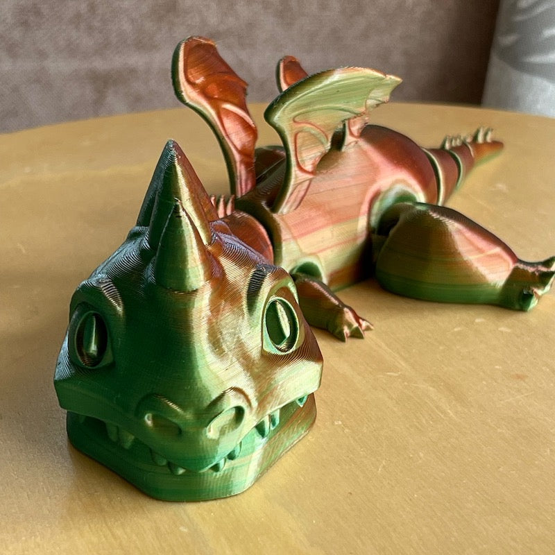 3D Printed Articulated Cute Dragon