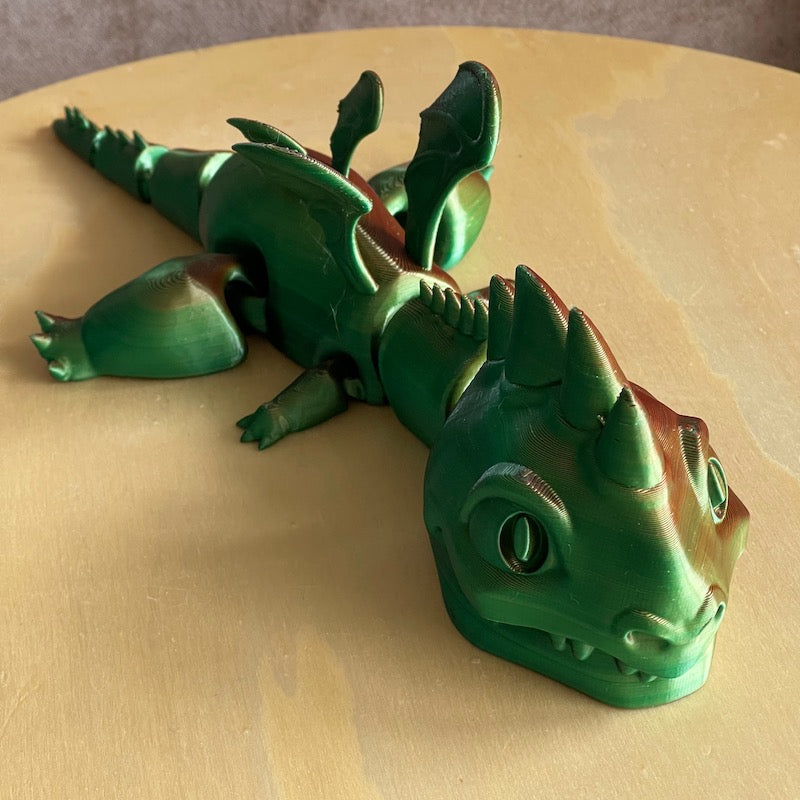 3D Printed Articulated Cute Dragon