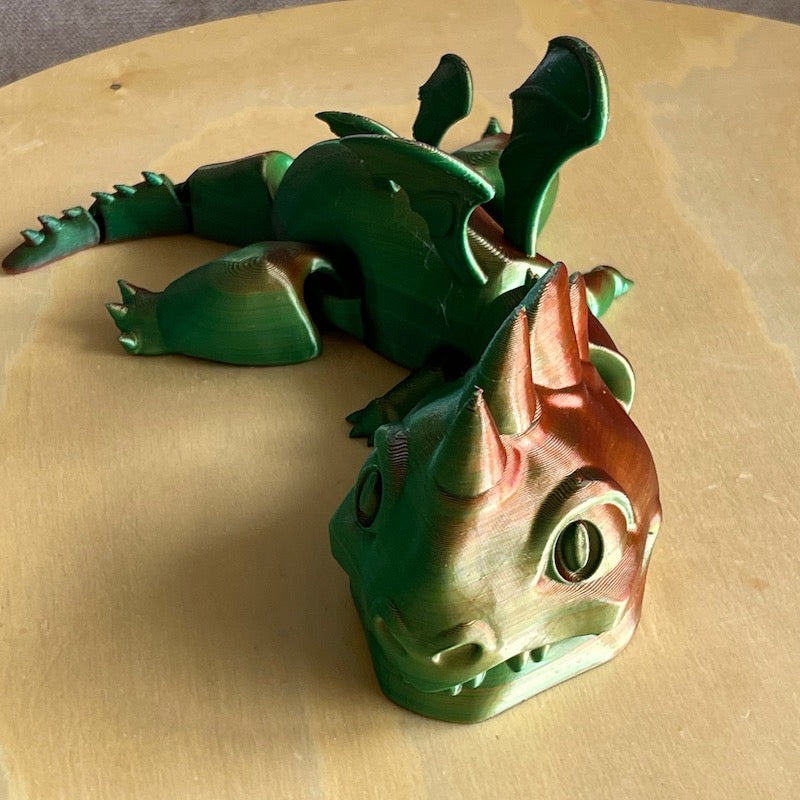 3D Printed Articulated Cute Dragon