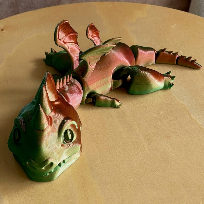 3D Printed Articulated Cute Dragon