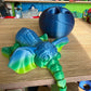 3D Printed Elephant on Ball Blue