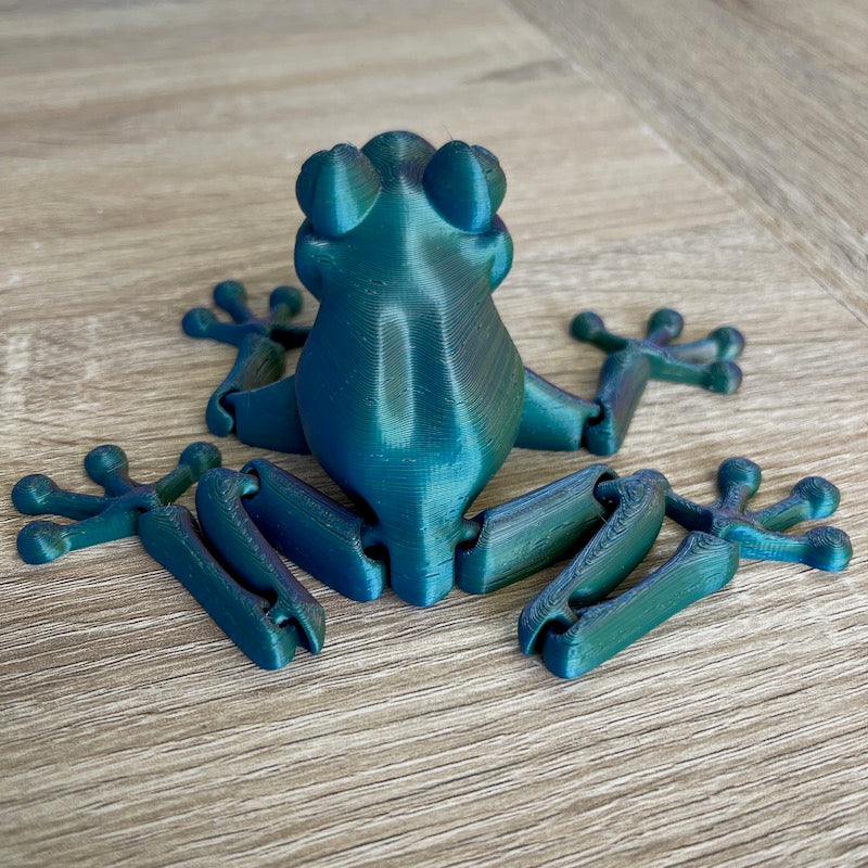 3D Printed Flexi Frog Multicolour silk