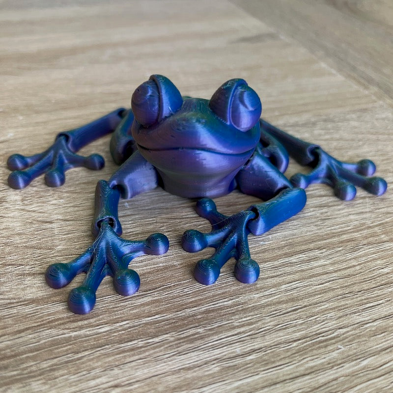 3D Printed Flexi Frog Multicolour silk