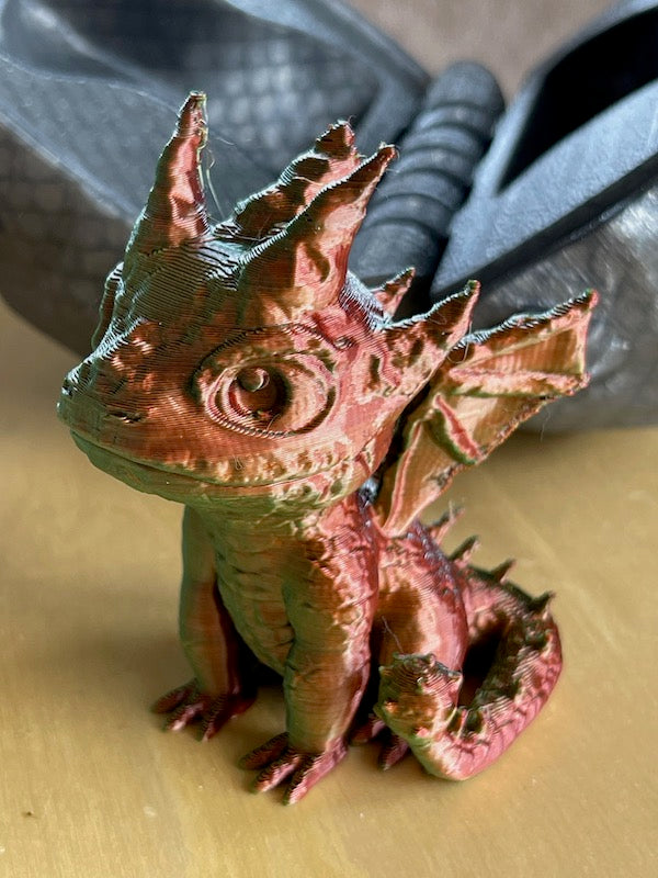 3D Printed Printed Glow in the Dark Dragons Egg with mini Dragon