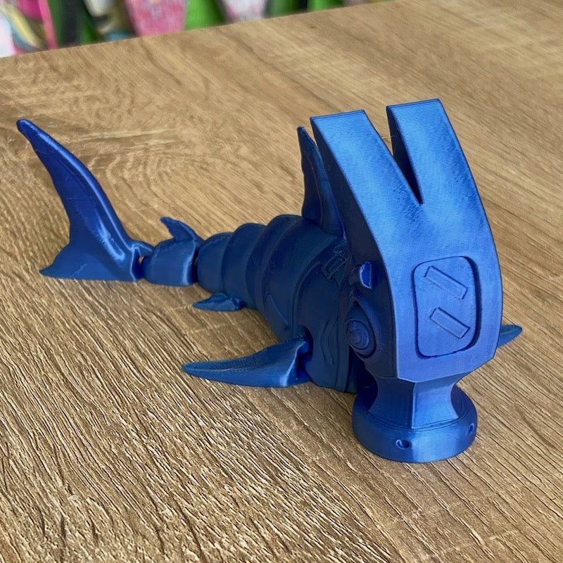3D Printed Hammerhead Shark Blue