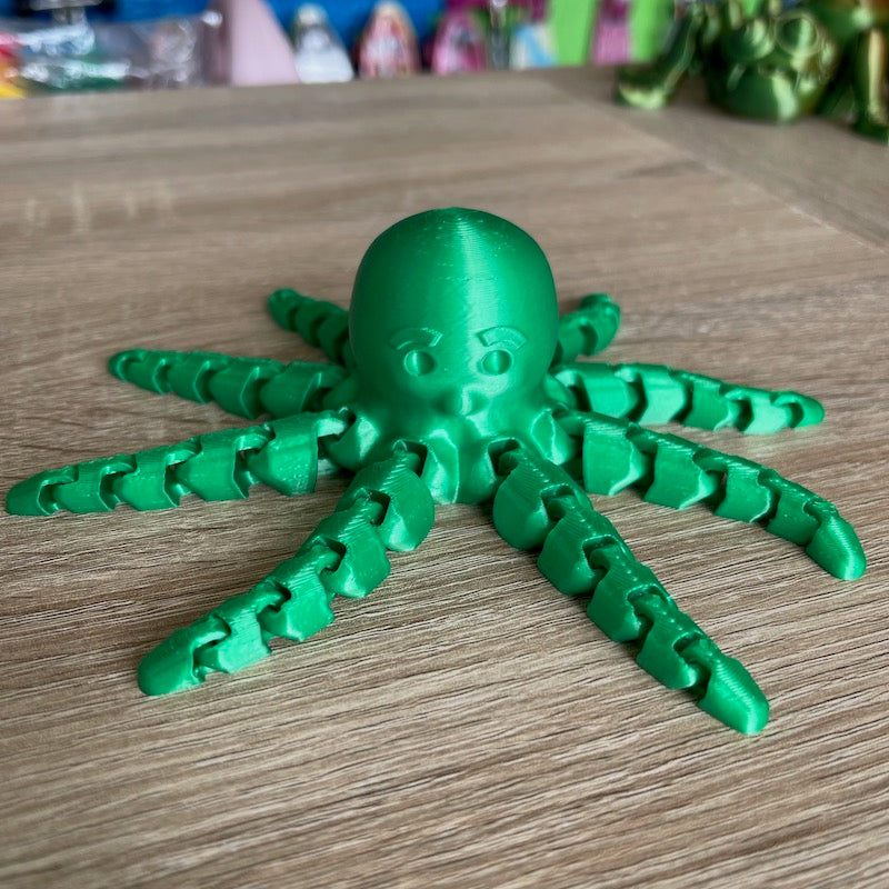 3D Printed Octopus green Large