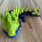 3D Printed Rock Dragon Blue / Green