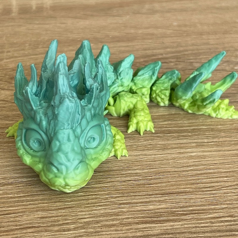 3D Printed Rock Dragon Green