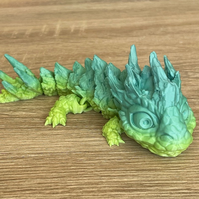 3D Printed Rock Dragon Green