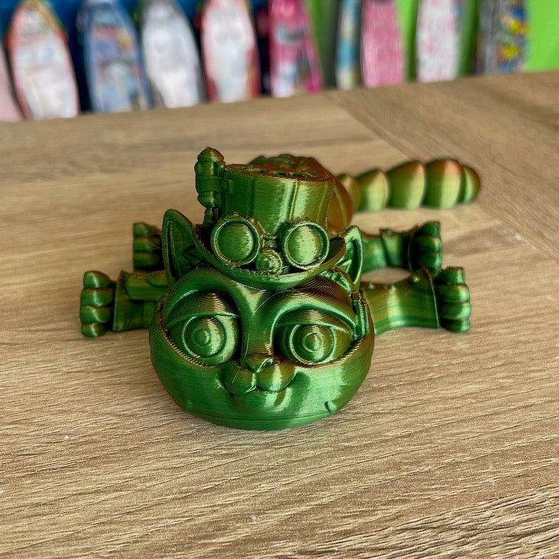 3D Printed Steampunk Cat Tricolour Silk