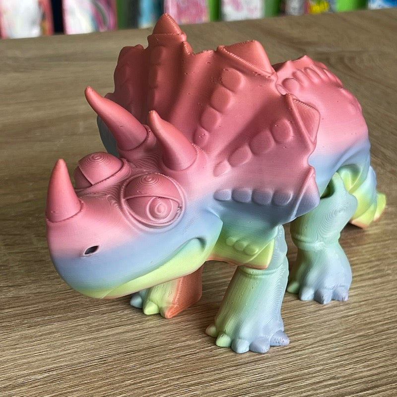 3D Printed Stegasaurus Multicolour matte