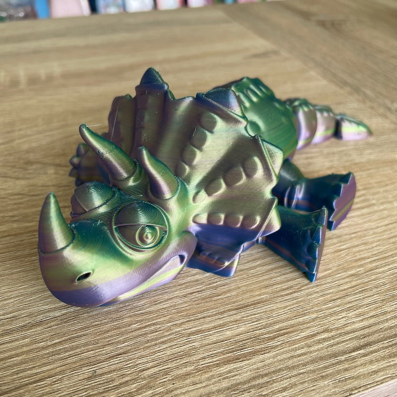 3D Printed Stegasaurus Tricolour Silk