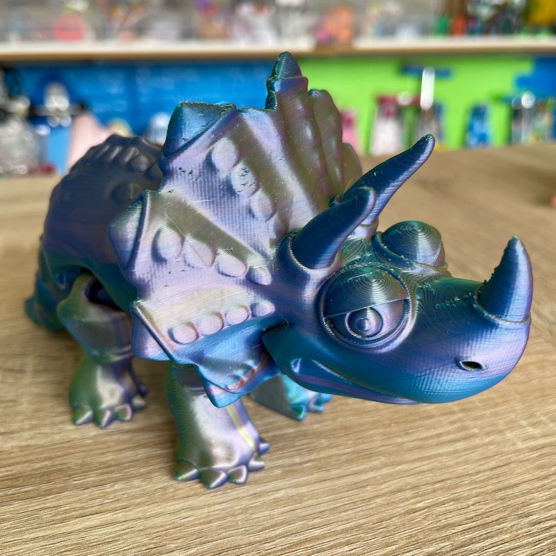 3D Printed Stegasaurus Tricolour Silk