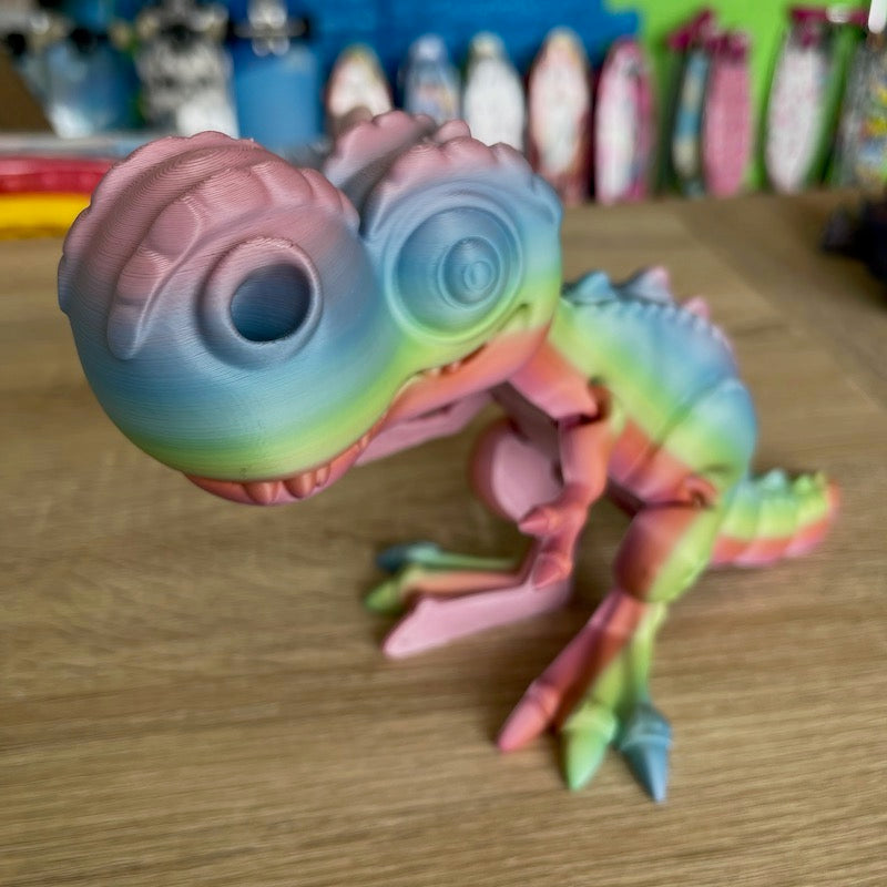 3D Printed T Rex Multicolour matte Large 
