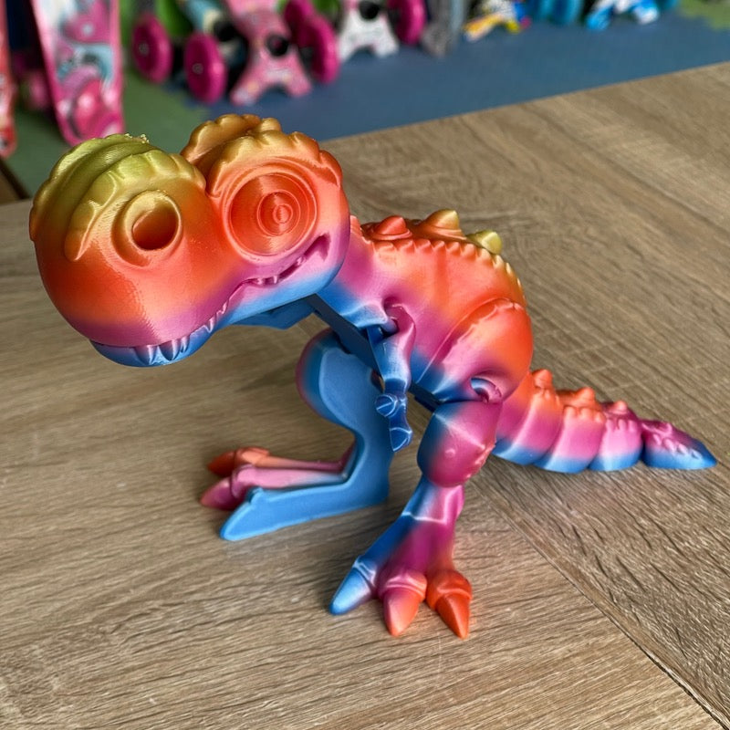 3D Printed T Rex Multicolour Silk Large