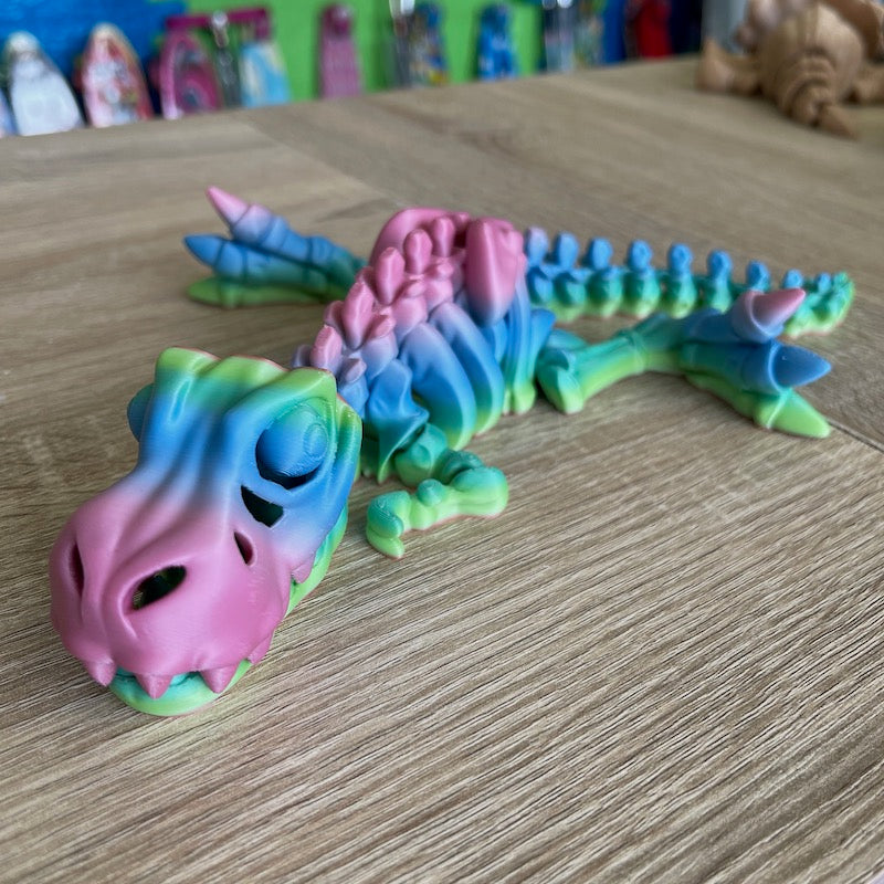 3D Printed T Rex Skeleton Medium size Multicolour Matte