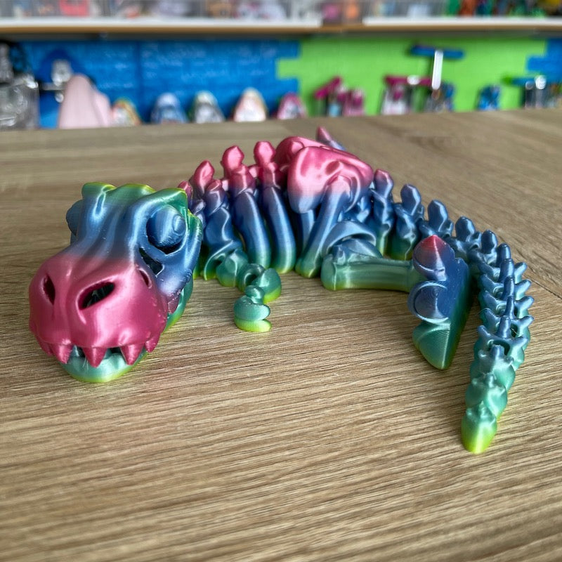 3D Printed T Rex Skeleton Medium size Multicolour Silk