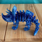 3D Printed Triceratops Skeleton Ice Blue