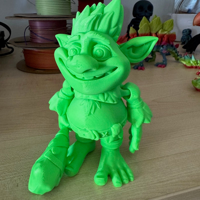 3D Printed Troll vibrant green