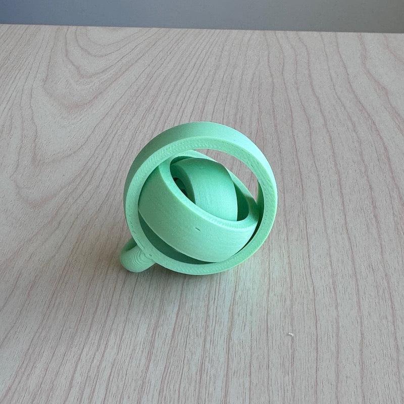 3D Printed Gyroscope fidget for Keychain