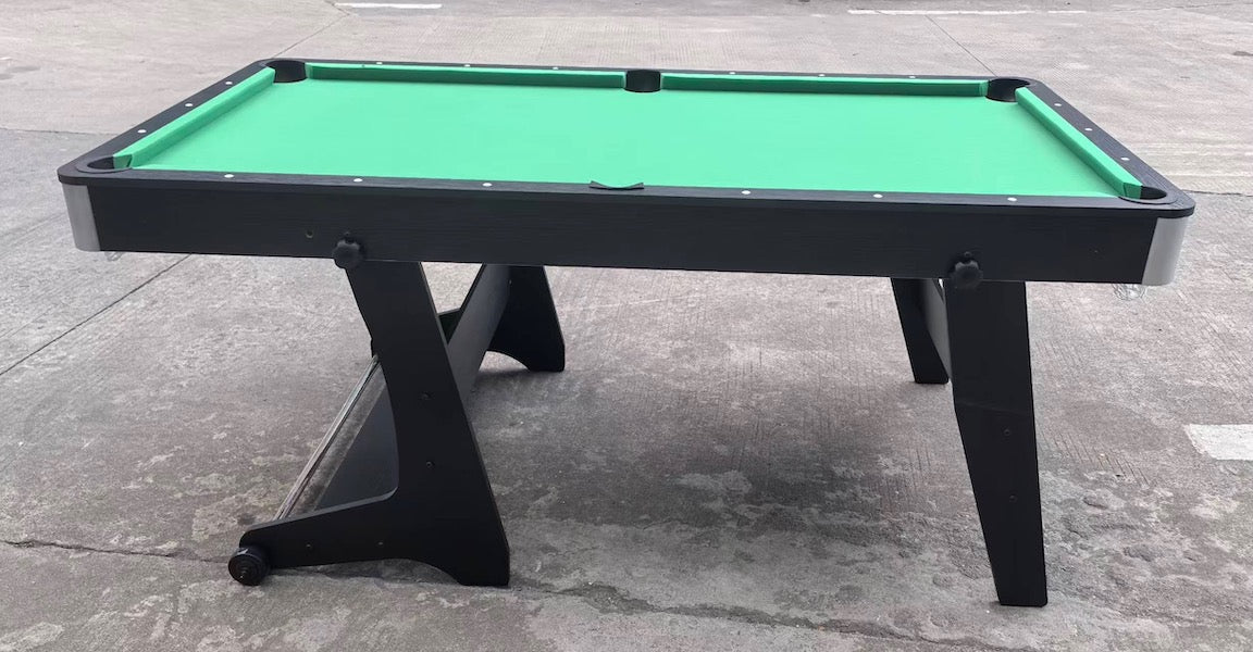 6ft Fold Up Pool Table with Table Tennis Top