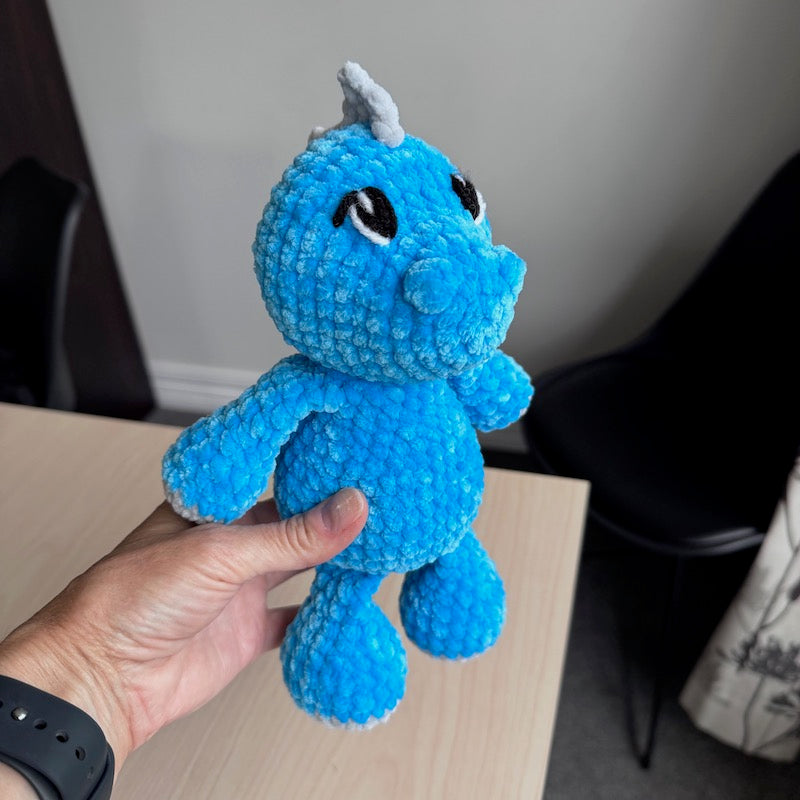 Crochet Stegosaurus Plushie blue