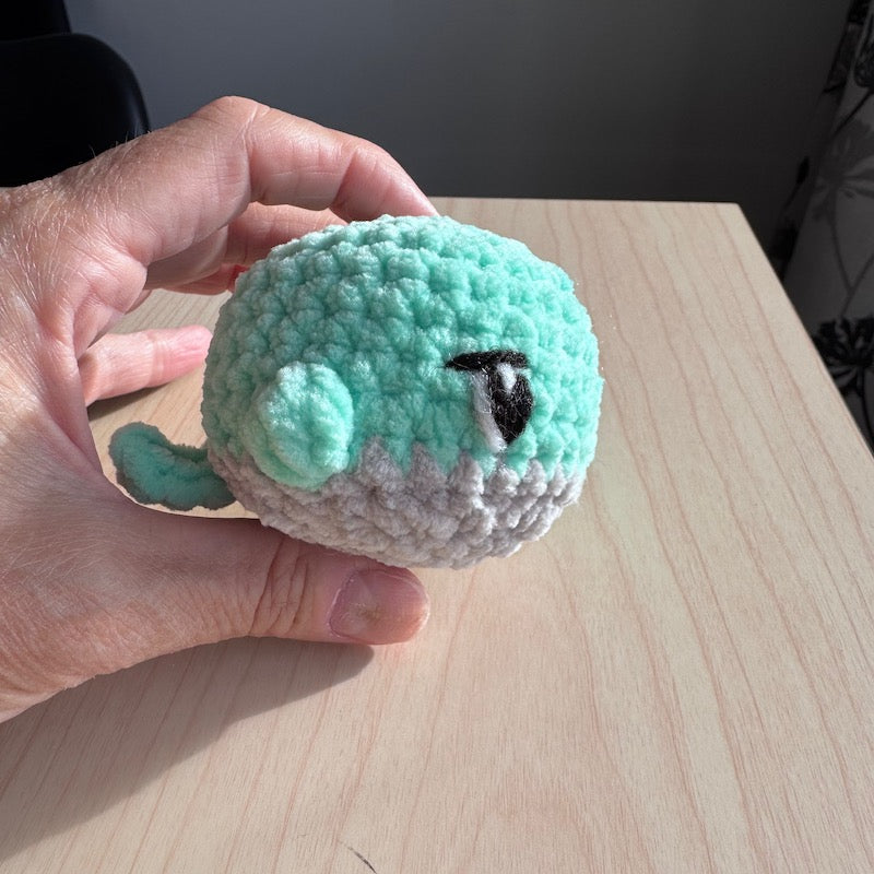 Crochet Whale Plushie green