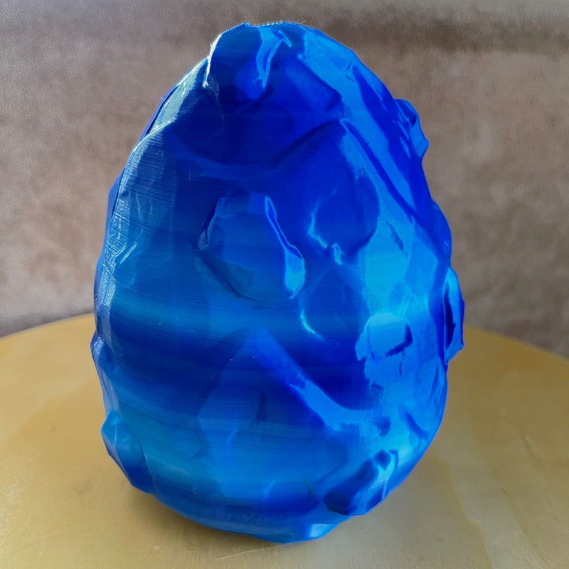 3D Printed Printed Dragons Egg with mini Glow in the Dark Dragon