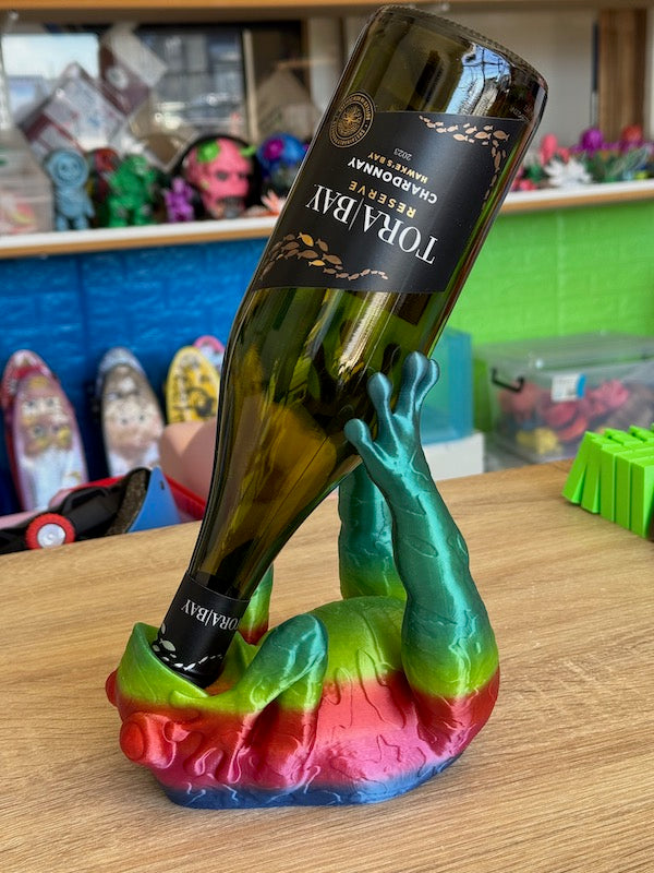 Drunken Frog Wine Bottle Holder Rainbow