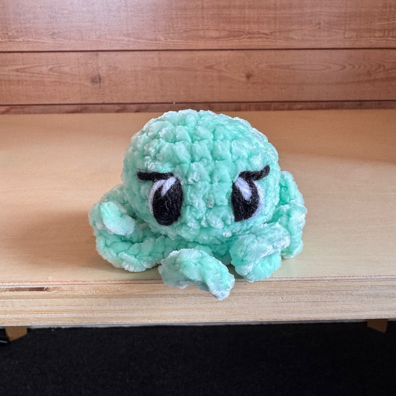 Hand Crocheted Mini Octopus soft green