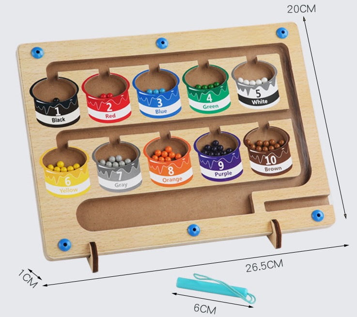 Magnetic Maze Colour Sorting and Counting