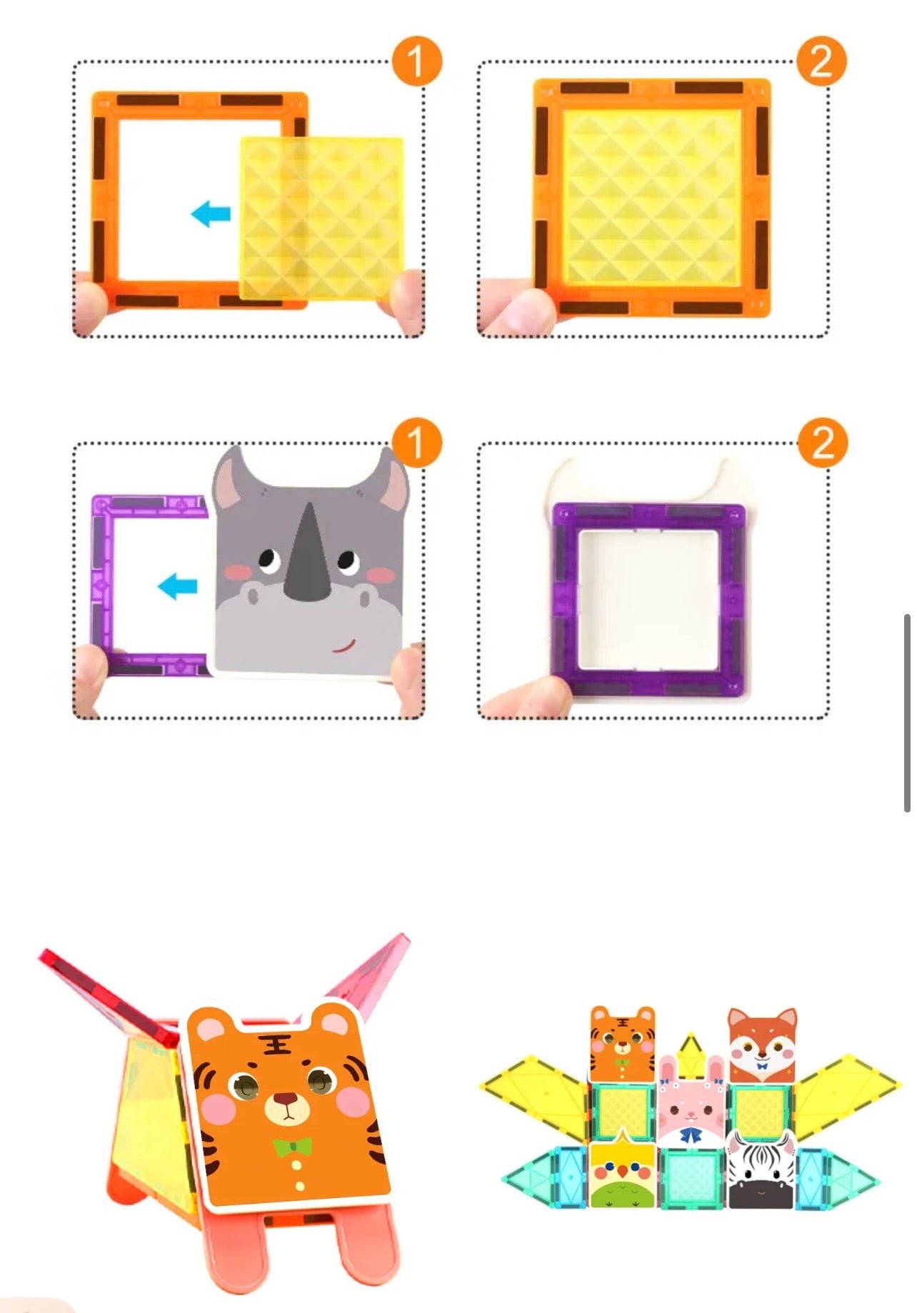 Magnetic Tiles Animal Creator Set