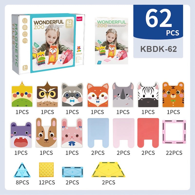 Magnetic Tiles Animal Creator Set