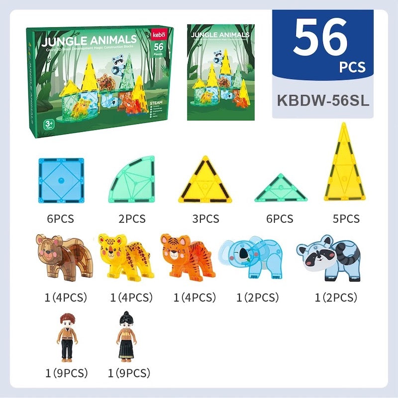 Mangetic Tiles Jungle Animals