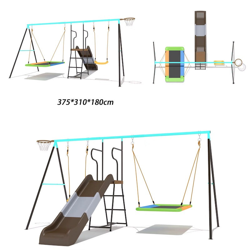Outdoor Nest Swing and Slide