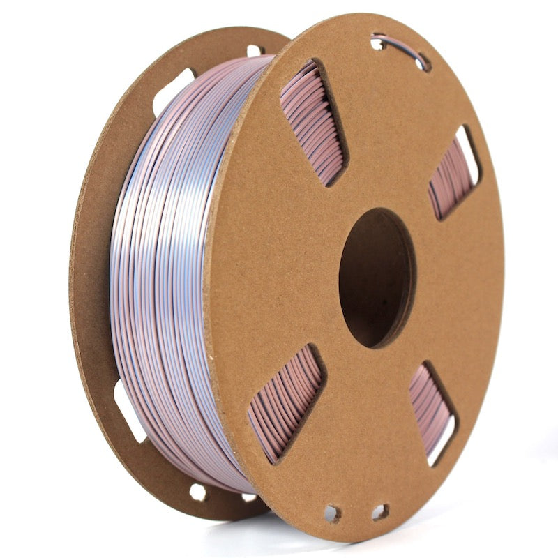 PLA 3D Printer Filament SILK Dual Colour Blue + Rose Gold