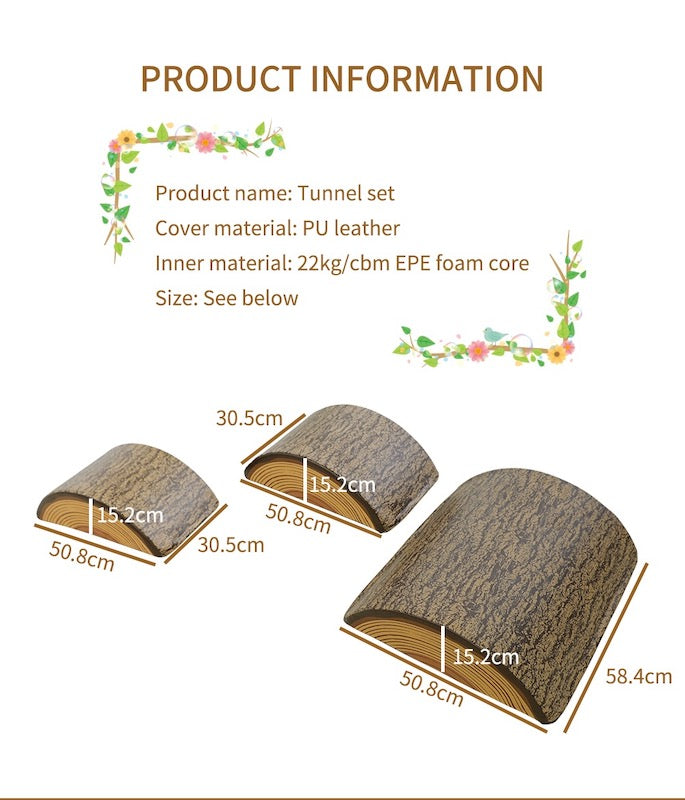 Soft Play 3 Piece Log Balance Beams